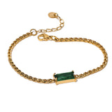 Libby Cubic Zirconia Chain Bracelet – 18K Gold, Elegant & Waterproof | Huna Jewelry