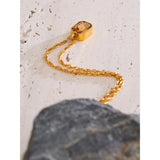 Odessa Champagne Zirconia Pendant – Elegant & Sparkly Necklace | Huna Jewelry