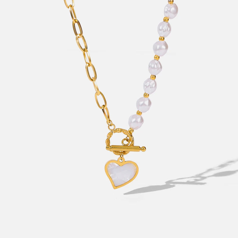 Pearl Heart Necklace