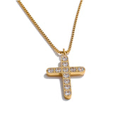 Alice Cross Pendant Necklace – Sparkling Cubic Zirconia Jewelry | Huna Jewelry
