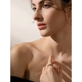 Liliana Sparkling Double Layer Ring – Elegant & Romantic | Huna Jewelry