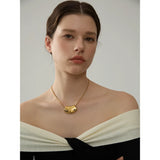 Helga Geometric Pendant – Waterproof Statement Necklace for Women | Huna Jewelry