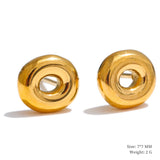 Charlie A-Z Initial Stud Earrings – Minimalist & Tarnish-Resistant | Huna Jewelry