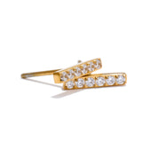 Clementine Bar Stud Earrings – Delicate & Sparkling Waterproof Jewelry | Huna Jewelry