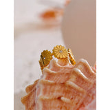 Emilia Floral Gold Ring – Dainty & Rust-Resistant Everyday Jewelry | Huna Jewelry