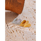 Maia Heart Leaf Stud Earrings – Minimalist & Hypoallergenic | Huna Jewelry