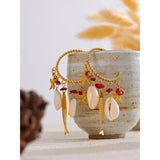 Jasmine Ocean Hoop Earrings – Dangling, Stylish & Summer-Ready | Huna Jewelry