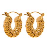Palmer Chunky Hoop Earrings – Vintage & Waterproof Jewelry | Huna Jewelry
