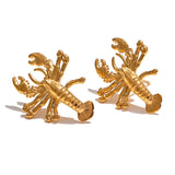 Goldie Crayfish Stud Earrings – Unique & Water Resistant Jewelry | Huna Jewelry