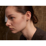 Josephine Dangle Chain Earrings – Chic Rectangular Studs, Waterproof | Huna Jewelry