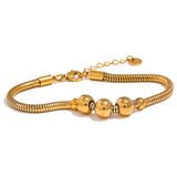 Zelda Beaded Chain Bracelet – Modern & Waterproof Everyday Jewelry | Huna Jewelry