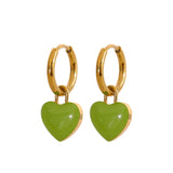 Juliana Colorful Drop Hoop Earrings – Trendy & Waterproof Jewelry | Huna Jewelry