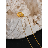 Elara Irregular Round Hollow Pendant Necklace – Modern & Chic | Huna Jewelry