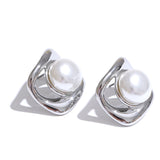 Rhiannon Pearl Stud Earrings – Waterproof & Hypoallergenic Jewelry | Huna Jewelry