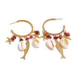 Jasmine Ocean Hoop Earrings – Dangling, Stylish & Summer-Ready | Huna Jewelry