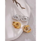 Alma Gold Floral Earrings – Elegant Nature-Inspired Jewelry | Huna Jewelry