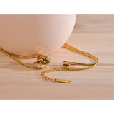 Giuliana "Heureuse" Pendant Necklace – Engraved & Zircon Bead Design | Huna Jewelry