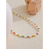 Zaira Star Necklace – Natural Shell & Colorful Beaded Crystal Design | Huna Jewelry
