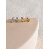 Grayson Heart Drop Earrings – Shiny & Minimalist Jewelry for Daily Wear | Huna Jewelry