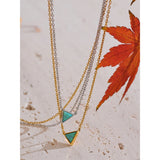 Atira Triangle Pendant Necklace – Dainty Natural Stone Jewelry | Huna Jewelry
