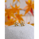 Brooke Flower Stud Earrings – Elegant, Chic & Perfect for Daily Wear | Huna Jewelry