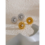 Kai Daisy Stud Earrings – Waterproof Floral Jewelry with Sparkle | Huna Jewelry