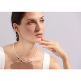 Valentina Pearl Bead Necklace – Colorful Cubic Zirconia Charms | Huna Jewelry