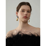 Hayden Aqua Drop Dangle Earrings – Bold & Elegant Statement Jewelry | Huna Jewelry