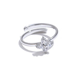Holly Dainty Flower Ring – Elegant Crystal Jewelry for Women | Huna Jewelry