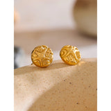 Bronte Starfish Stud Earrings – Round, Waterproof & Coastal Chic | Huna Jewelry