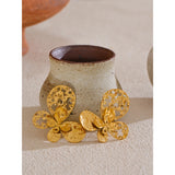 Annabelle Gold Butterfly Earrings & Cuff Ring – Elegant Jewelry Set | Huna Jewelry