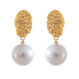 Mckenzie Pearl Drop Shell Earrings – Elegant & Chic Statement | Huna Jewelry