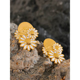 Daisy Flower Earrings – Trendy & 18K Gold Floral Jewelry | Huna Jewelry