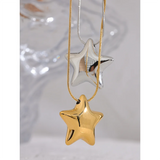 Starlight Stainless Steel Pendant Necklace – Celestial Elegance | Huna Jewelry