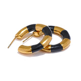 Lucille C Hoop Earrings – Colorful & Rust-Proof Statement Jewelry | Huna Jewelry