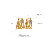 Clara CZ Geometric Hoop Earrings – 18K Gold-Plated & Stylish | Huna Jewelry