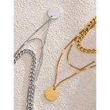 Leilani Layered Necklace – Triple Chain with Round Pendant Waterproof | Huna Jewelry