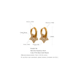 Marissa Star Drop CZ Hoop Earrings – Celestial Elegance | Huna Jewelry