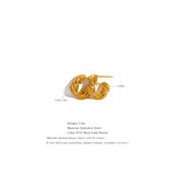 Imogene Twisted Hoop Earrings – Bold Rust-Proof Statement Jewelry | Huna Jewelry