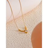 Camila Cubic Zirconia Pendant Necklace – Chic Square Bead Chain | Huna Jewelry