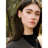 Odessa Round Stud Earrings – Vintage Classic Waterproof Jewelry | Huna Jewelry