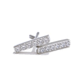 Clementine Bar Stud Earrings – Delicate & Sparkling Waterproof Jewelry | Huna Jewelry