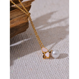 Lily Butterfly Pearl Necklace – Chic & Exquisite Jewelry Gift | Huna Jewelry