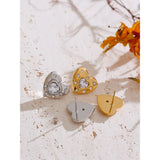 Chiara Heart Stud Earrings – Waterproof & Trendy Jewelry | Huna Jewelry