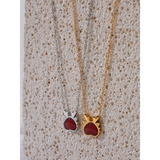 Zinnia Red Dragon Heart Pendant Necklace – Bold & Unique Jewelry | Huna Jewelry