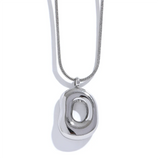 Elara Irregular Round Hollow Pendant Necklace – Modern & Chic | Huna Jewelry