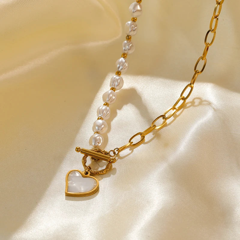 Pearl Heart Necklace