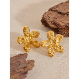 Helena Flower Stud Earrings – Timeless Floral Style for Everyday Wear | Huna Jewelry
