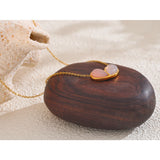 Lois Pink Natural Stone Heart Pendant Necklace – Elegant & Unique | Huna Jewelry