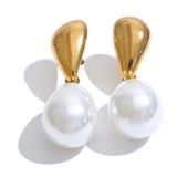 Josie Pearl Drop Earrings – Elegant & Timeless Style for Daily Wear | Huna Jewelry
